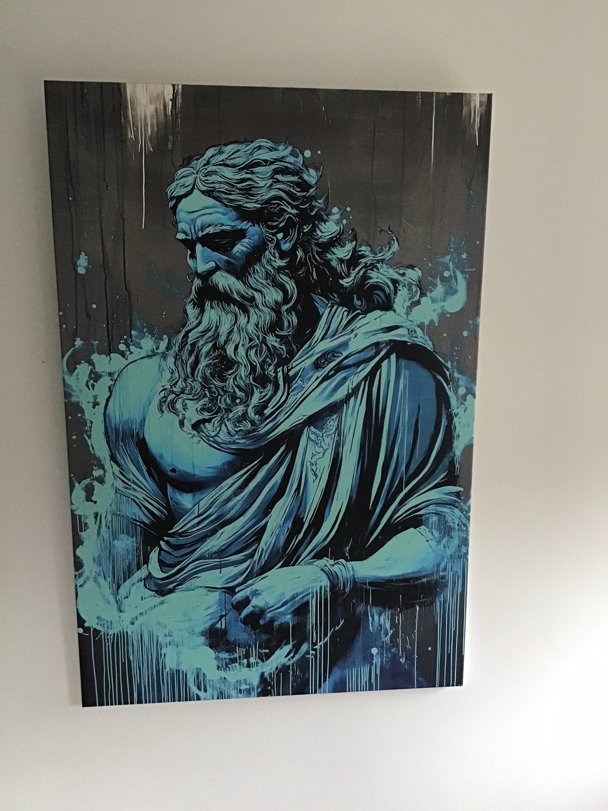 Blue Titan van Lea Ottavi gesigneerd, Antiek en Kunst, Ophalen, Textiel, Giclée