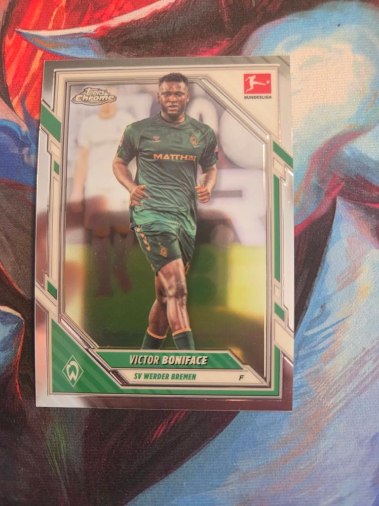 Topps Chrome Victor Boniface SV Werder Bremen Spelerskaart, Verzamelen, Ophalen of Verzenden