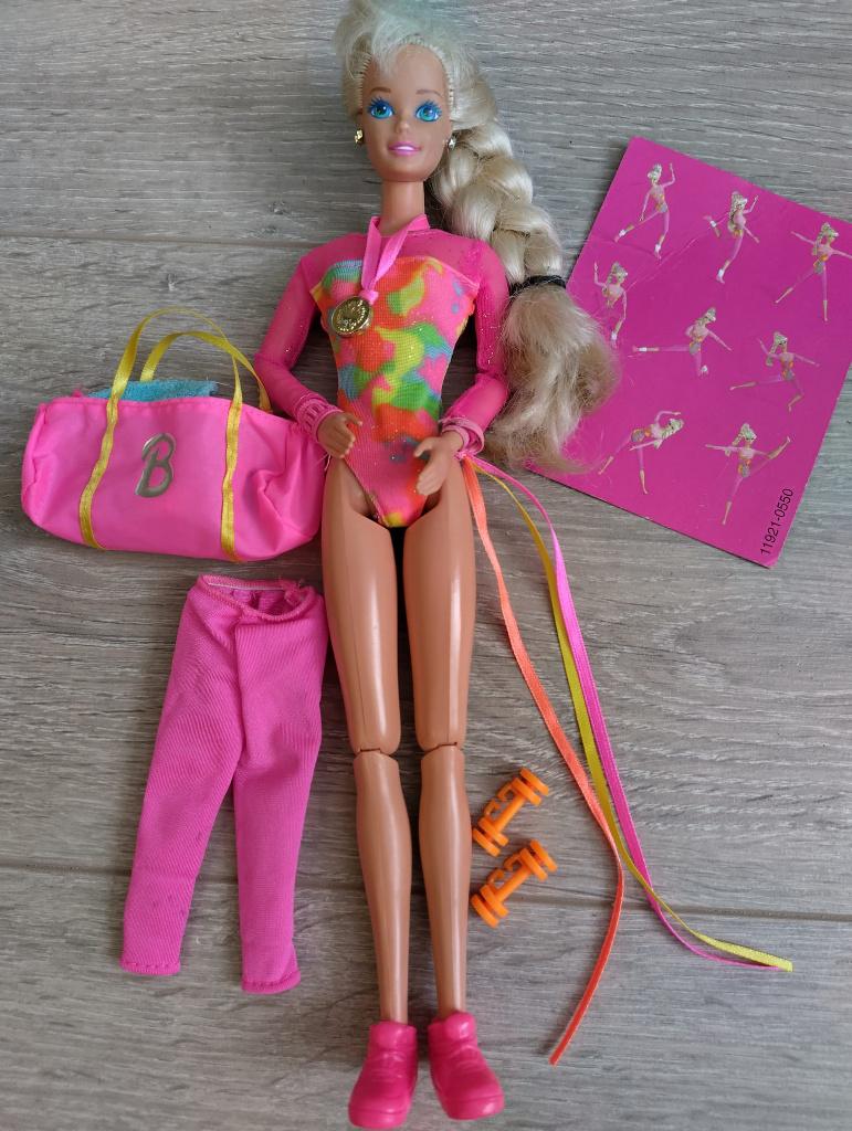 Gymnast barbie 1991, Ophalen of Verzenden, Gebruikt, Pop
