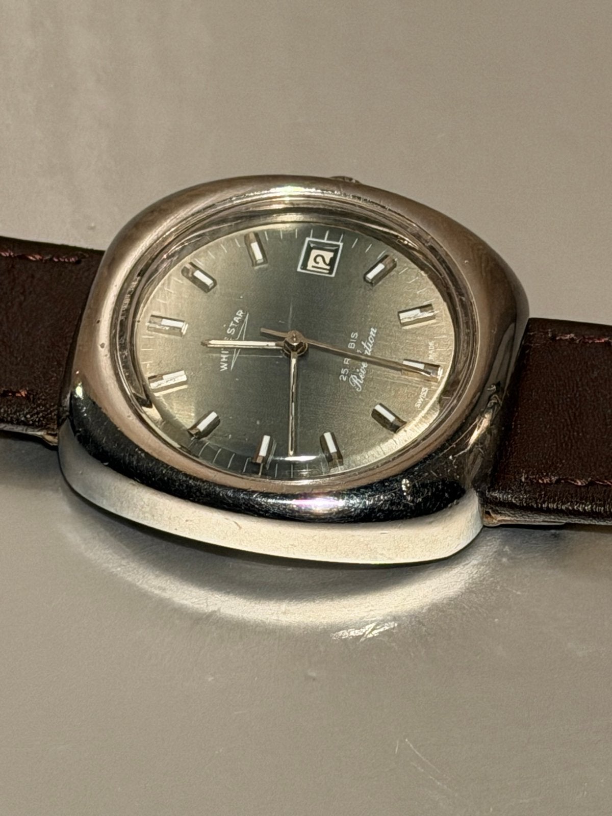 White Star Revelation 25 Rubis vintage horloge en Pontiac, Sieraden, Tassen en Uiterlijk, Overige merken, Staal, Polshorloge, 1960 of later