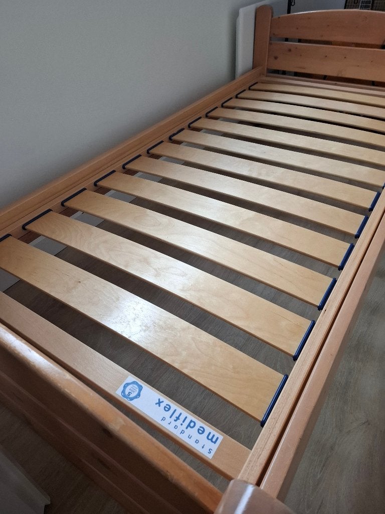 Grenen Bed 90X200 cm, Ophalen, Gebruikt, 90 cm, 200 cm