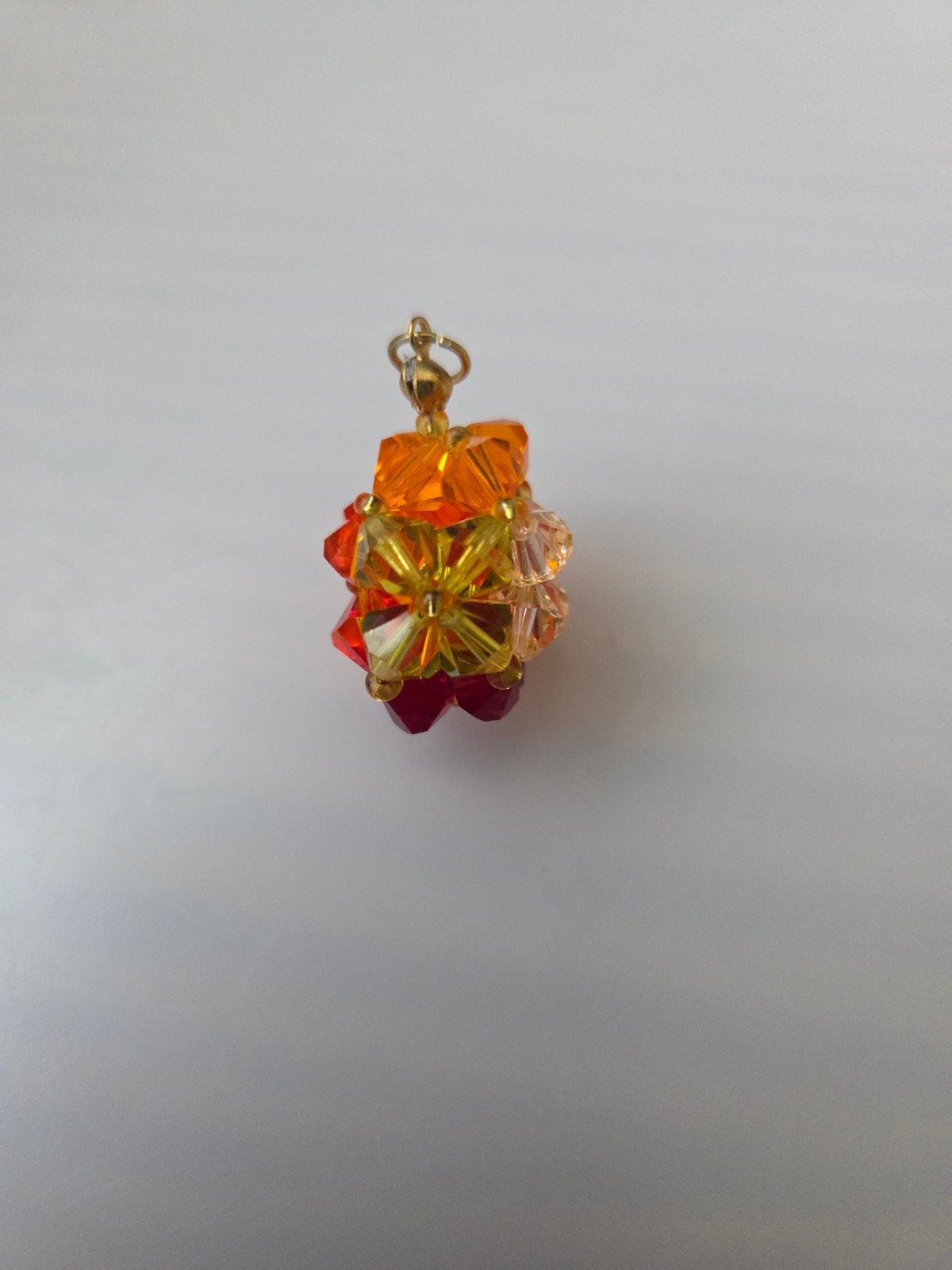 Kleurrijke Swarovski kralen hanger - Handgemaakt, Sieraden, Tassen en Uiterlijk, Kettinghangers, Glas of Kristal, Nieuw, Ophalen of Verzenden