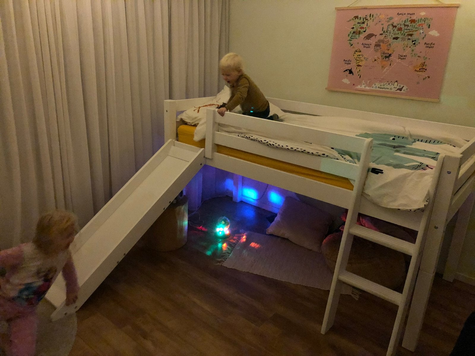 Bed Hoogslaper met glijbaan, Ophalen, Gebruikt, Hoogslaper