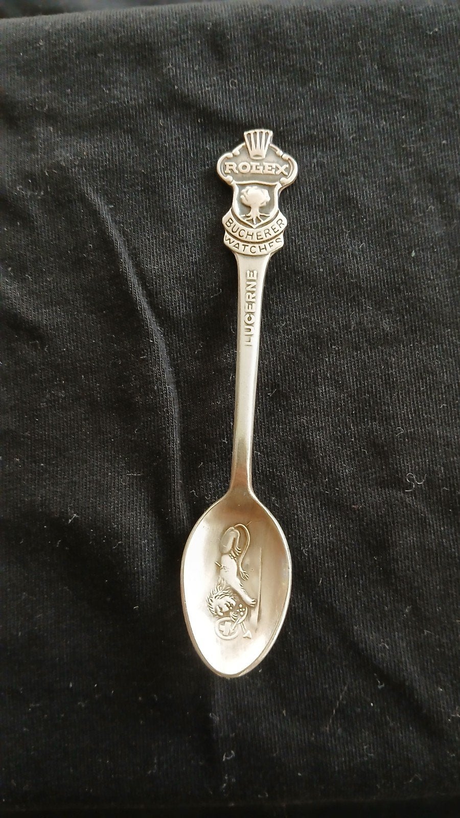 Vintage Rolex Bucherer Lucerne verzilverde lepel, Ophalen of Verzenden