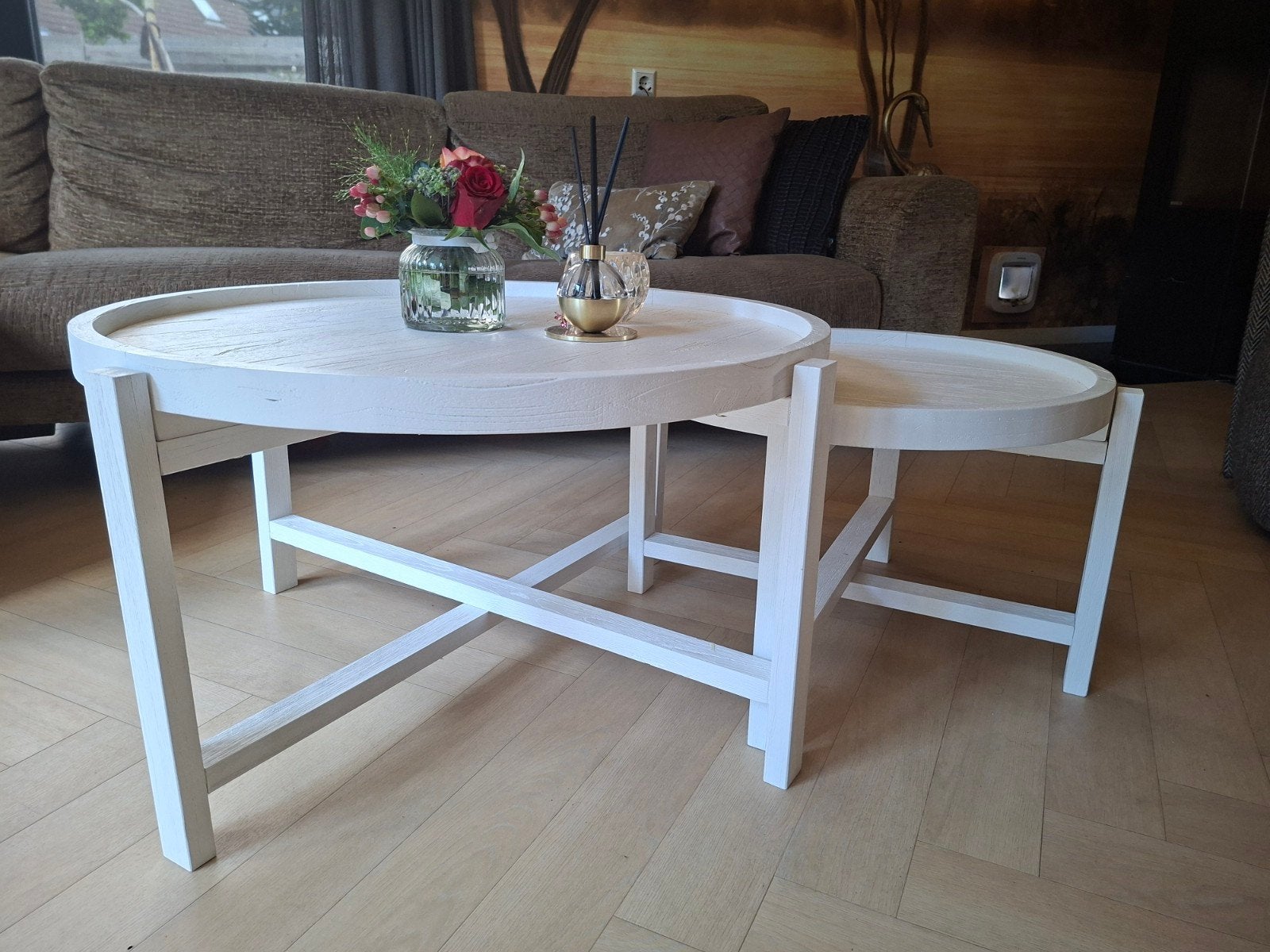 Mooie set salontafels, Ophalen, 50 tot 100 cm, Rond, 50 tot 100 cm