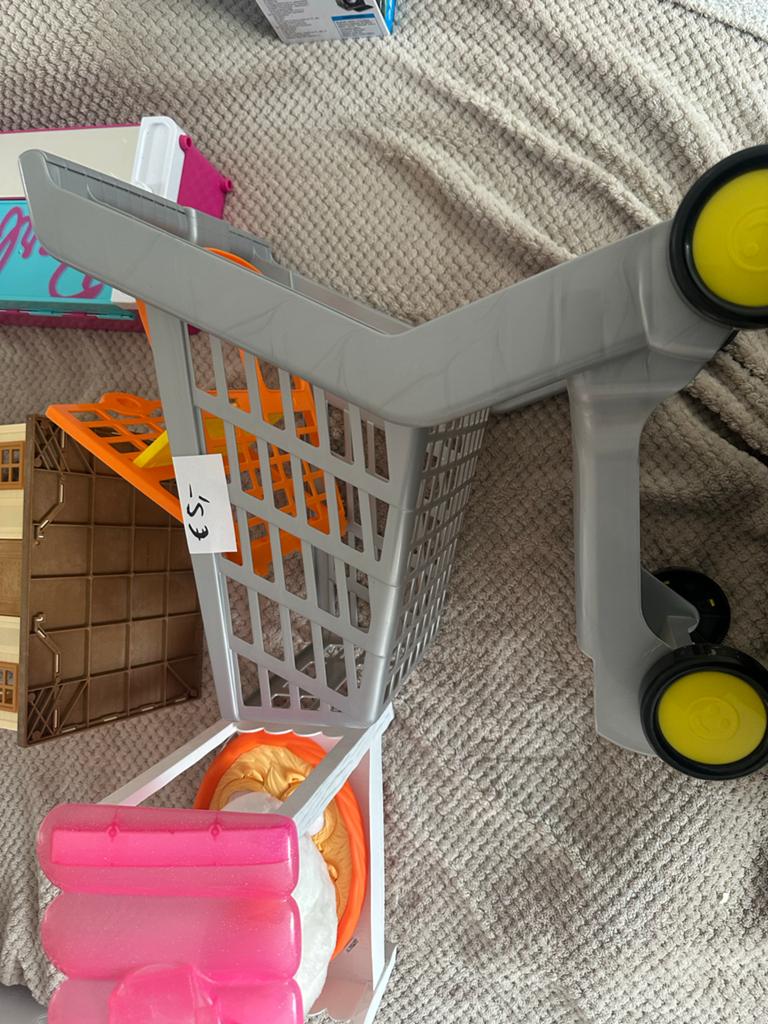 Winkelwagentje met zitje voor knuffel of pop, Ophalen, Zo goed als nieuw, Jongen of Meisje