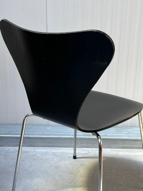 Fritz Hansen 3107 vlinderstoel Arne Jacobsen series 7 zwart, Gebruikt, ., Zwart, Vintage