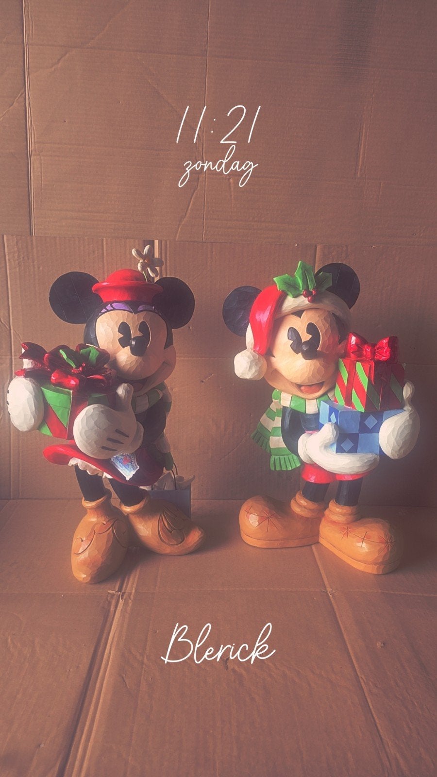 Mickey en minnie jim shore, Ophalen of Verzenden, Mickey Mouse, Nieuw, Beeldje of Figuurtje