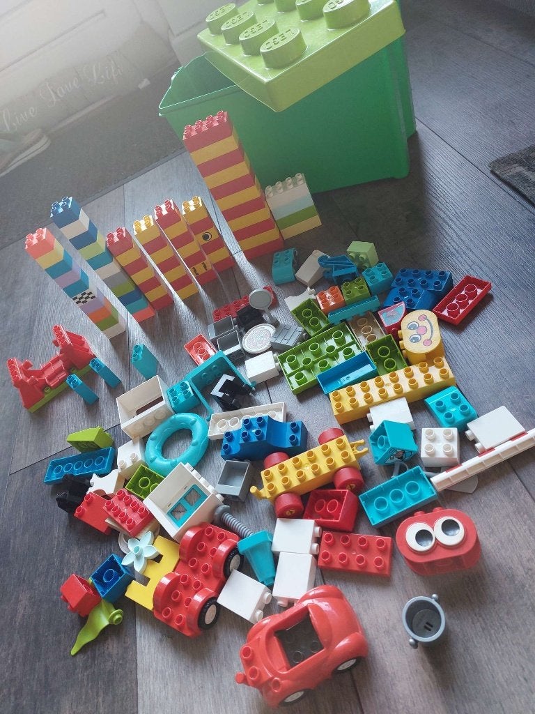 Duplo Grote hoeveelheid blokken & mooie DUPLO opbergbak, Ophalen of Verzenden, Zo goed als nieuw, Duplo
