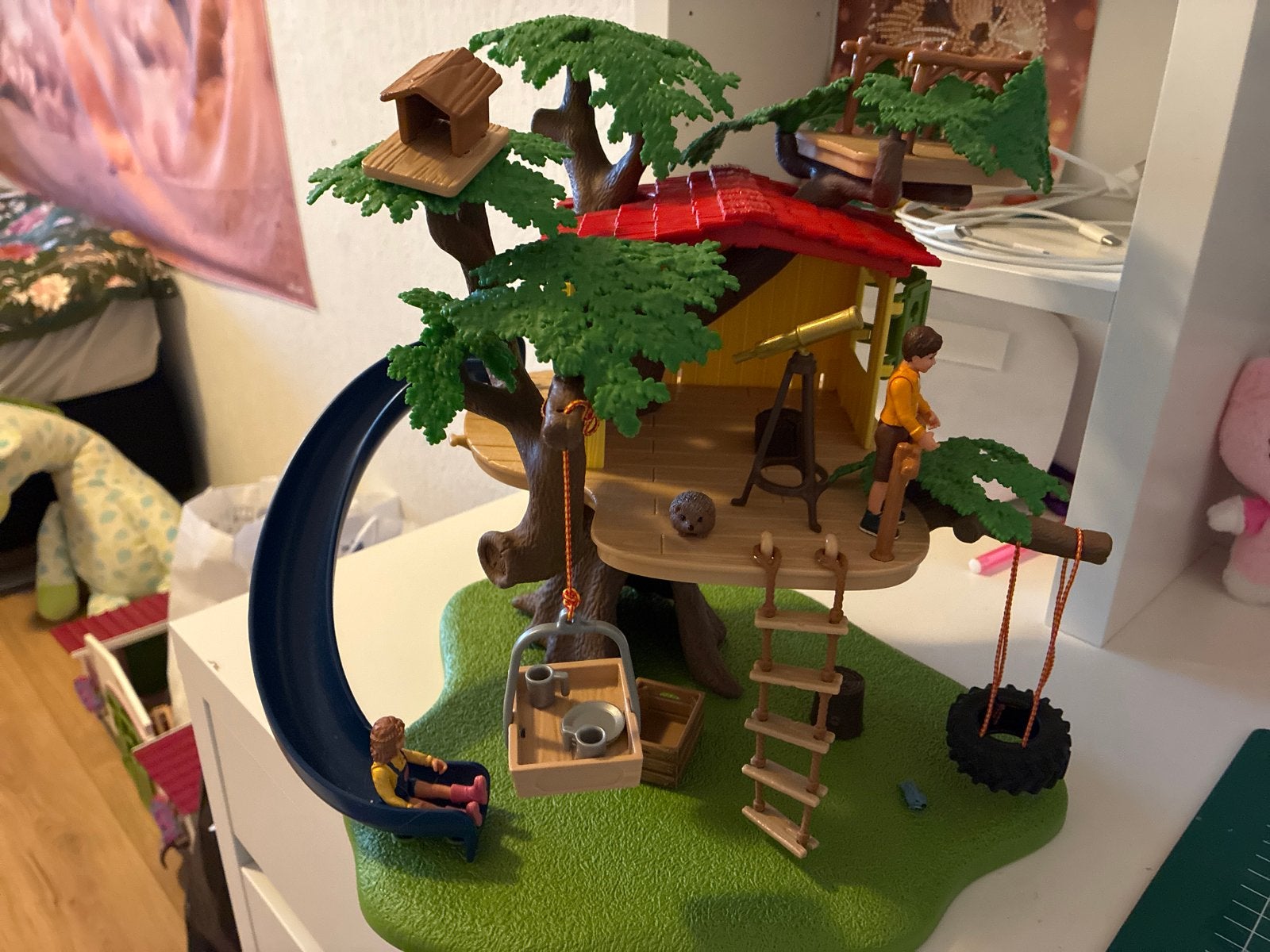Schleich Boomhut met accessoires, Ophalen, Gebruikt