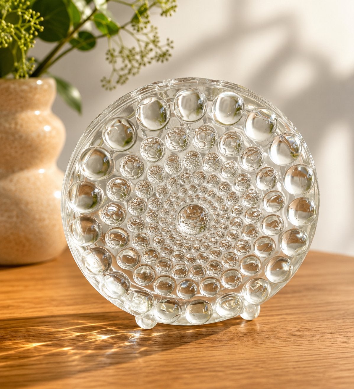 Vintage Joska Bubble Glass Vaas / Sculptuur – Duitsland, Ophalen of Verzenden