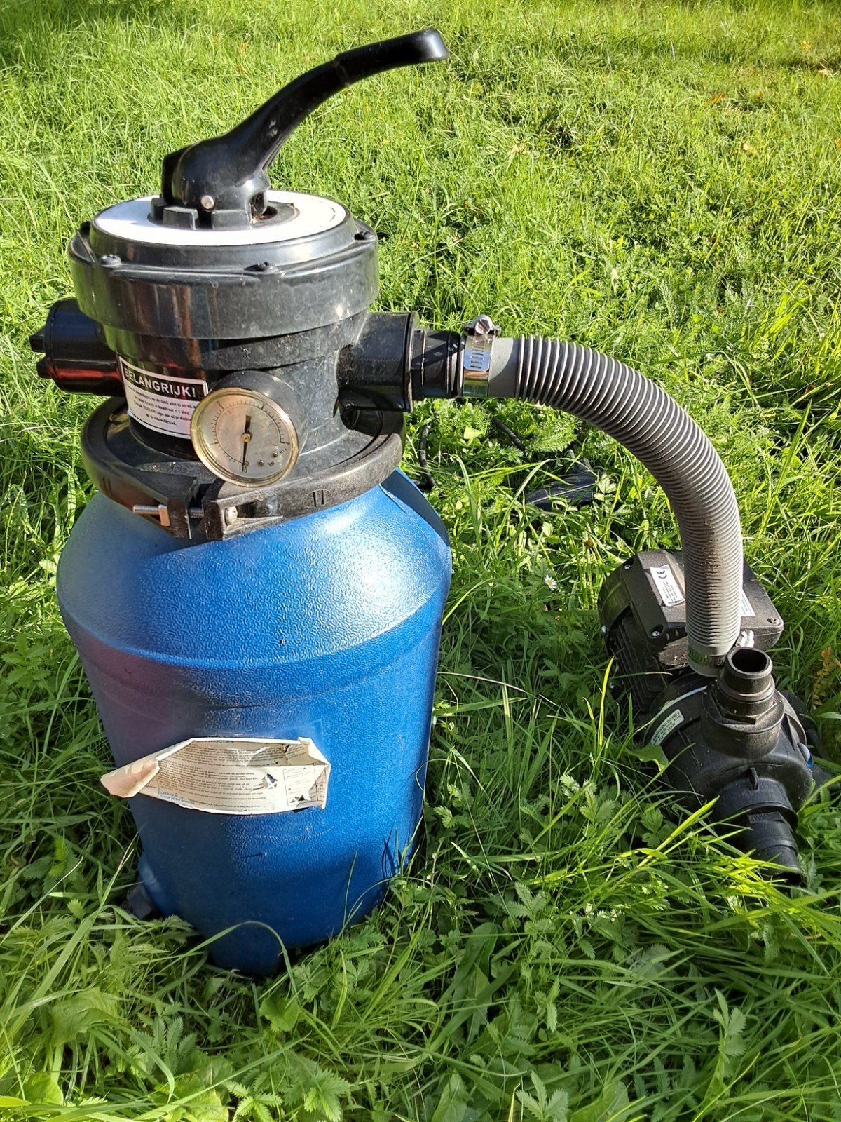 Zwembad zandfilterpomp met filtervat en toebehoren, Ophalen, Gebruikt, Zwembadpomp