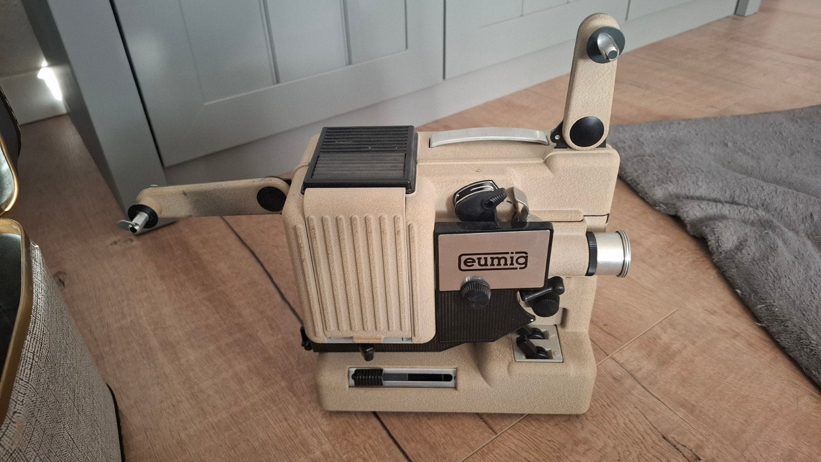 Filmprojector eumig vintage met koffer en film splicer, Ophalen of Verzenden, Gebruikt
