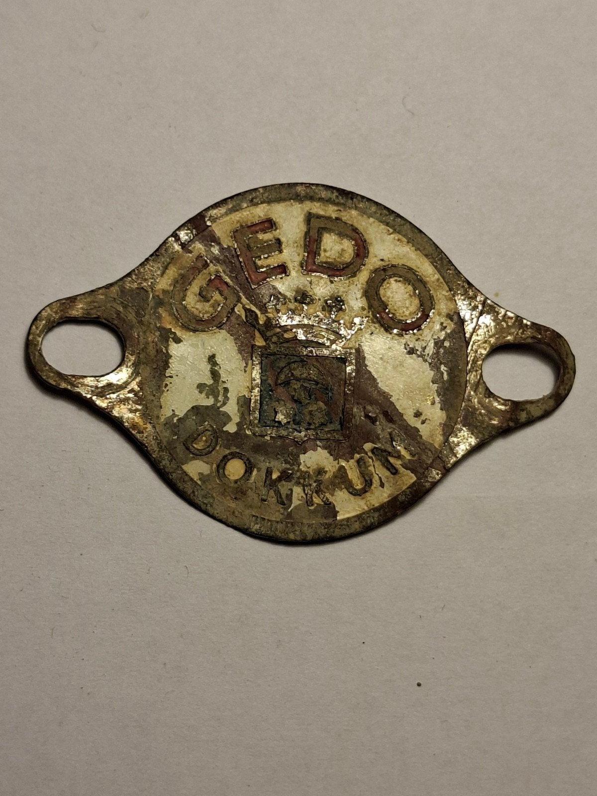 Fietsplaatje Gedo Dokkum, Ophalen of Verzenden, Overige soorten, Nederland, Embleem of Badge