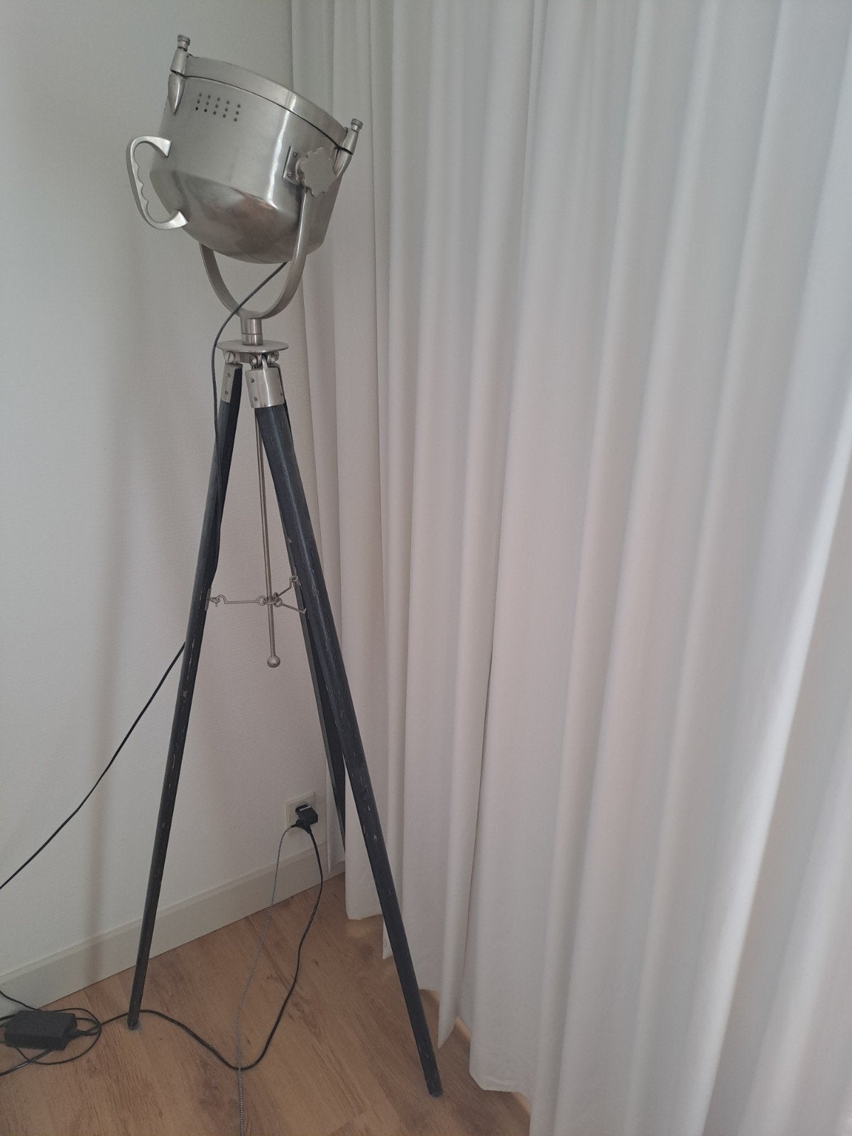 Stijlvolle Studio Lamp op Statief - Vintage Look, Ophalen, Gebruikt, E27 (groot), 150 tot 200 cm