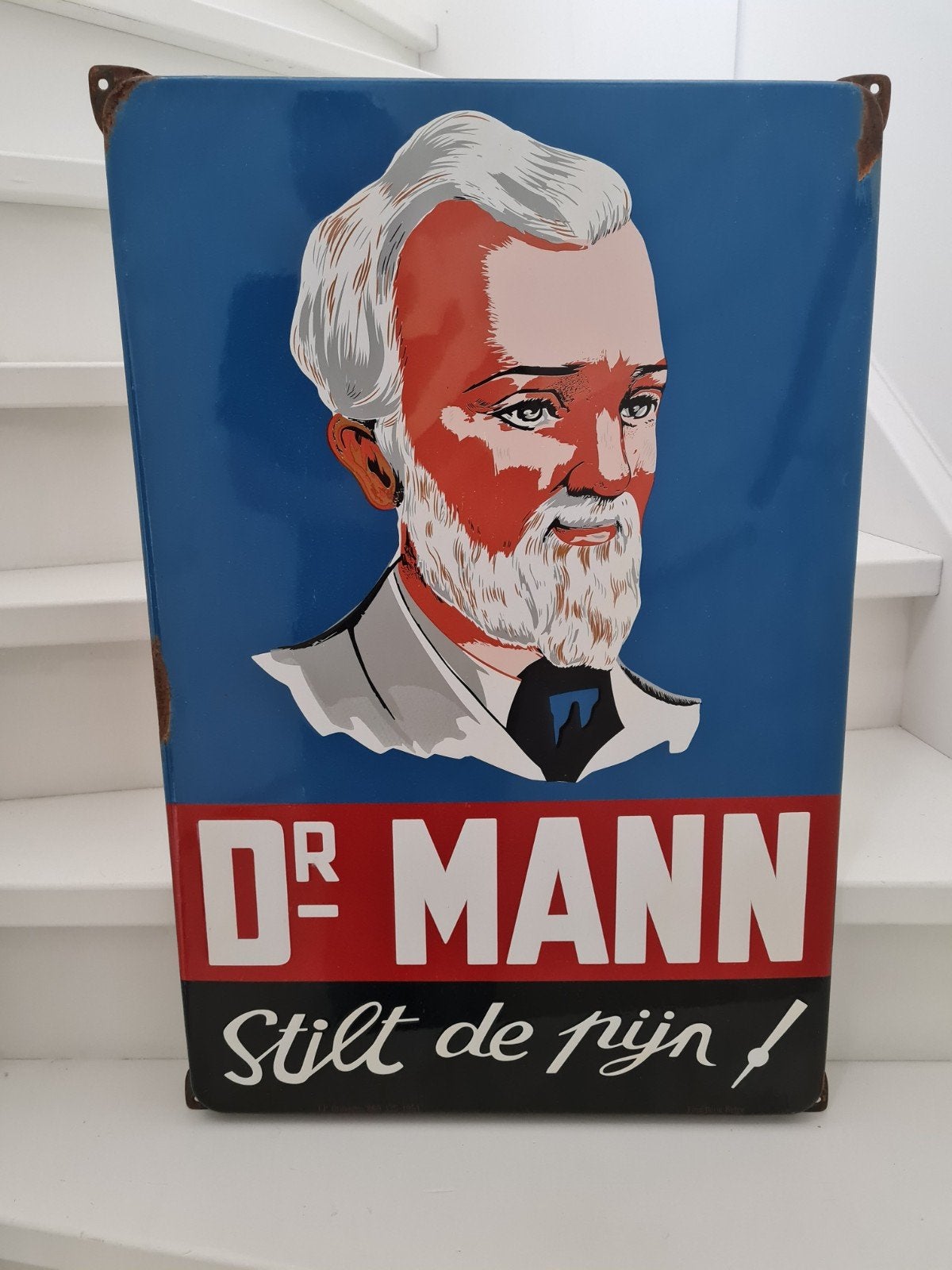 emaille bord dr mann, Ophalen of Verzenden, Reclamebord
