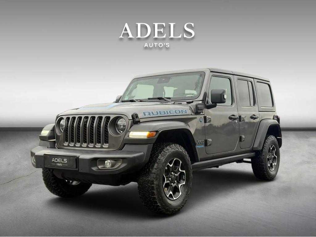 Jeep Wrangler Unlimited 4xe 380 Rubicon Dealer Onderhouden C, Auto's, Jeep, 4 cilinders, Cabriolet, 23 km/l, Bedrijf