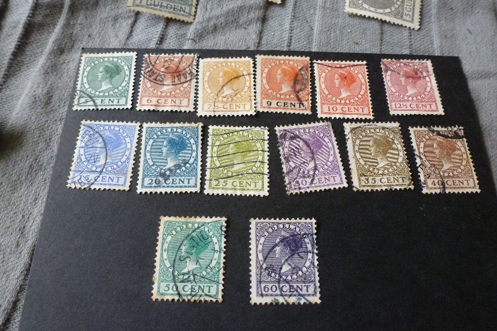Postzegels - Wilhelmina compleet 14x oude 1924 NVPH 149-162, Postzegels en Munten, Ophalen of Verzenden, T/m 1940, Gestempeld
