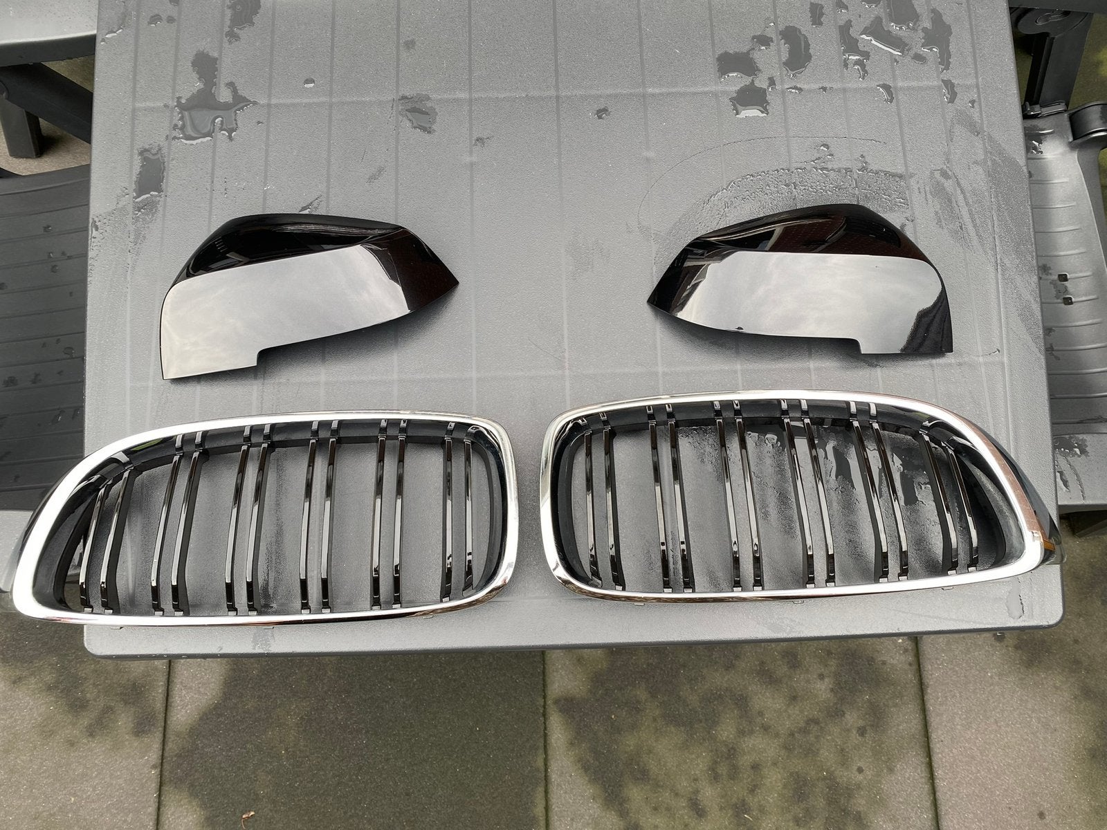 Zgan spiegelkappen en grillnieren voor BMW, Ophalen of Verzenden, BMW