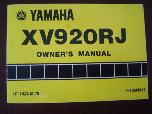 Yamaha XJ920 RJ 1981 motorcycle owner's manual XJ 920 RJ, Ophalen of Verzenden, Yamaha