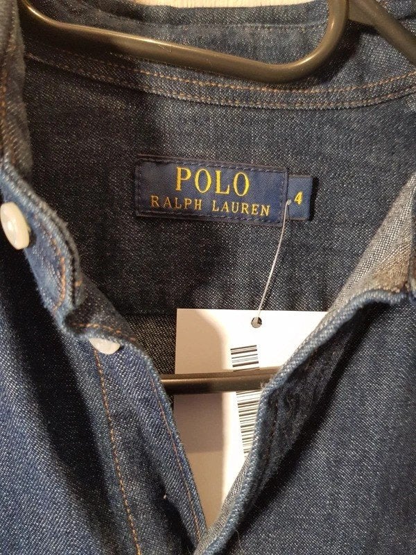Polo Ralph Lauren Denim Doorknoopjurk – Maat 4 (S), Polo Ralph Lauren, Fashiontiek, Blauw, Ophalen of Verzenden
