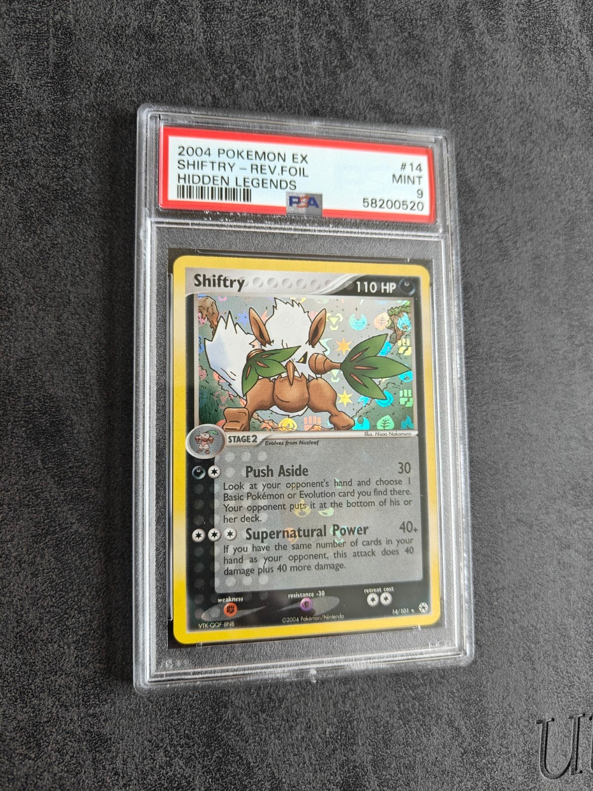 Shiftry Reverse Holo EX Hidden Legends PSA 9, Hobby en Vrije tijd, Verzamelkaartspellen | Pokémon, Ophalen of Verzenden, Zo goed als nieuw