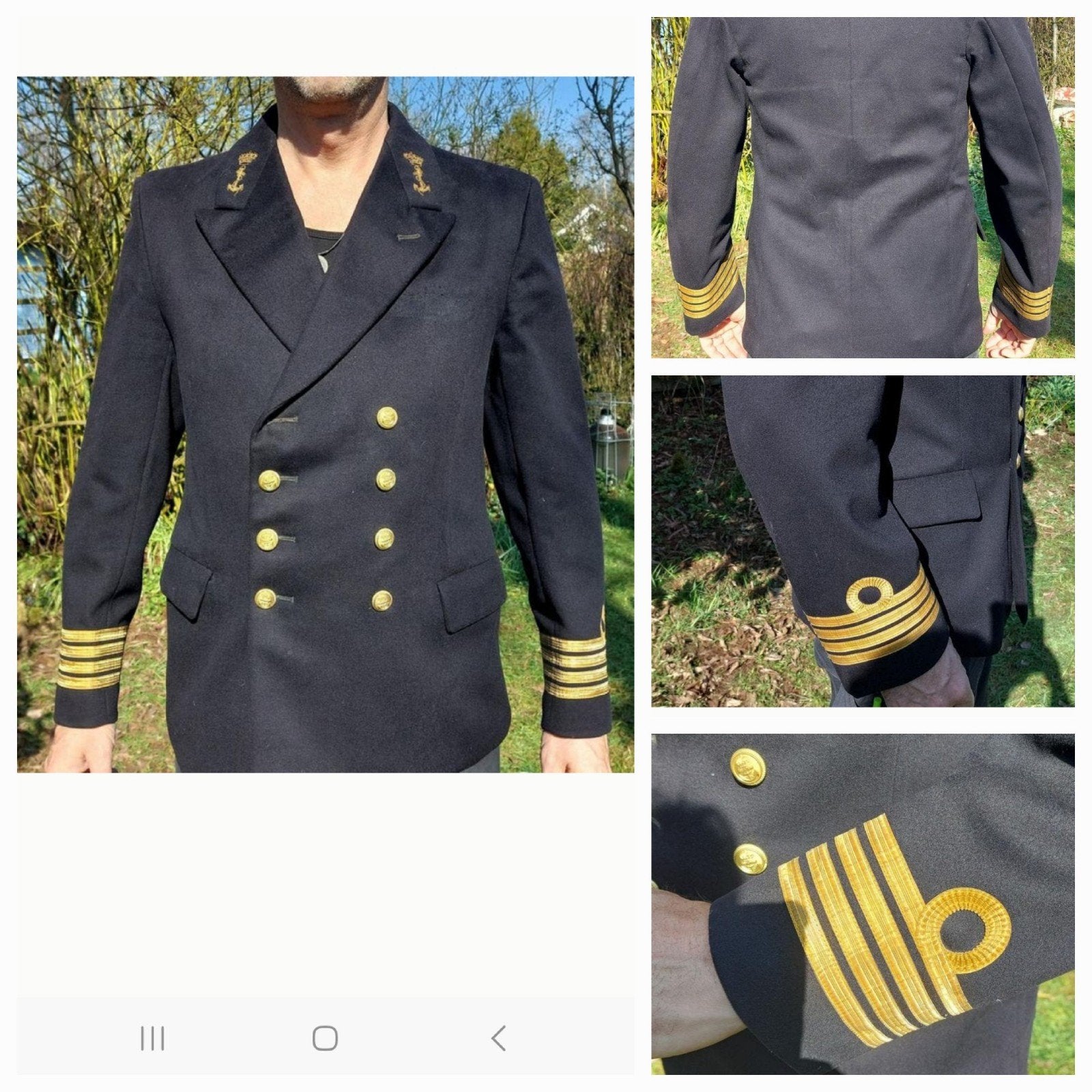 Marine jas maat 50 kapitein salonboot, Verzamelen, Ophalen of Verzenden, Marine, Nederland, Kleding of Schoenen