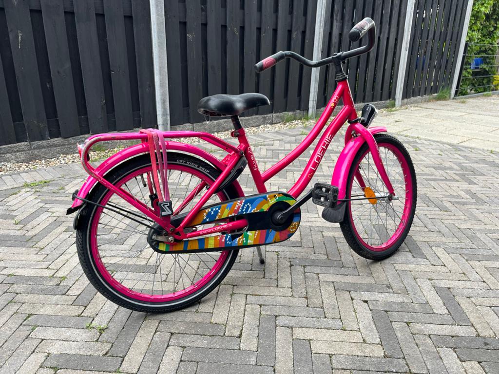 Roze kinderfiets 20 inch - Loekie, Ophalen of Verzenden, Zo goed als nieuw, Terugtraprem, 20 inch