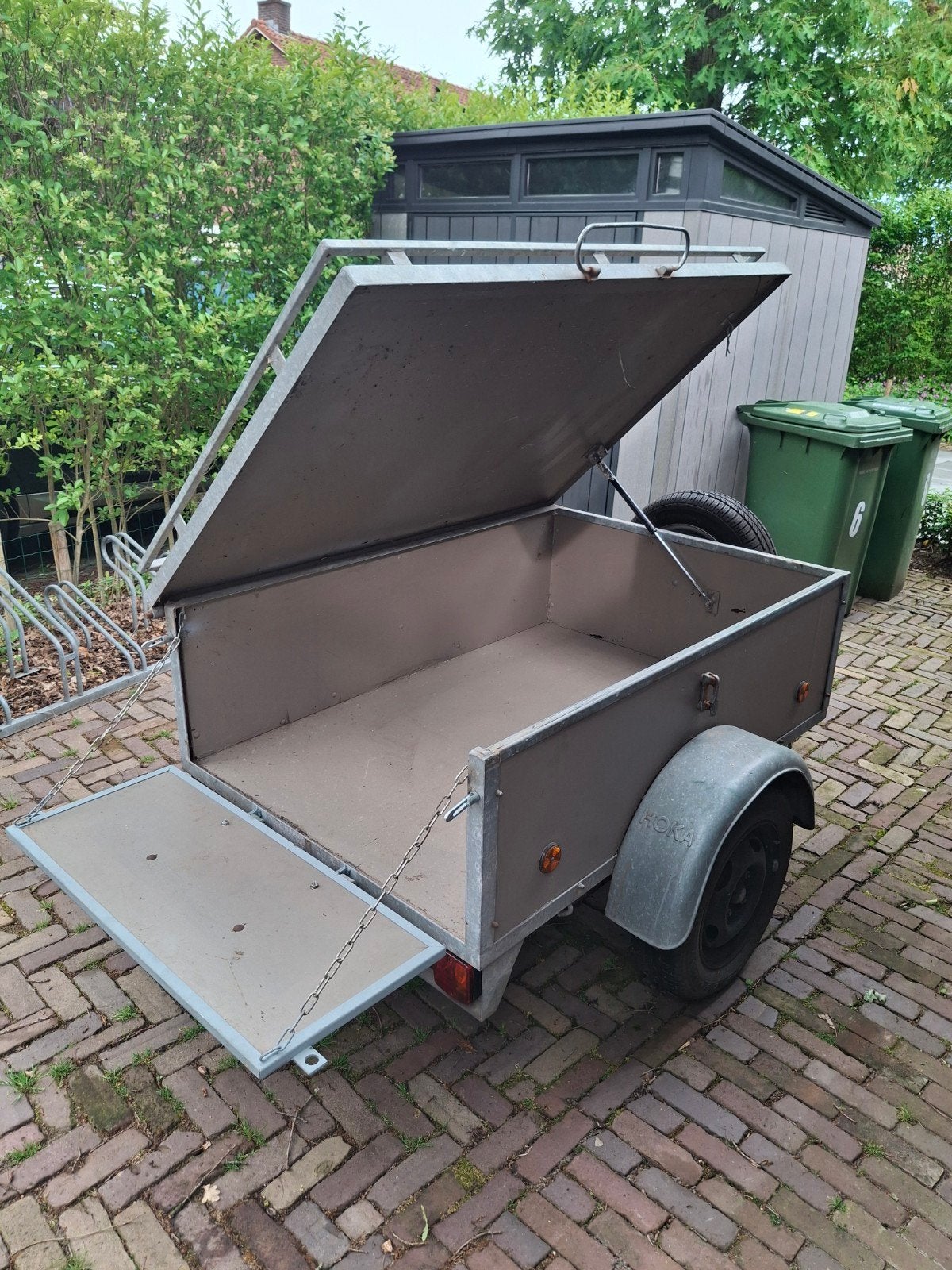 Fijne Hoka Aanhanger met Imperiaal, Neuswiel, Reservewiel, Auto diversen, Aanhangers en Bagagewagens, Ophalen