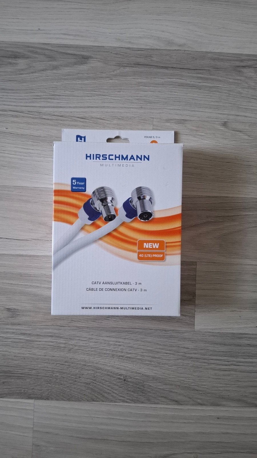 Hirschmann CATV aansluitkabel - 3m - Nieuw, Audio, Tv en Foto, Audiokabels en Televisiekabels, Ophalen of Verzenden, Nieuw, 2 tot 5 meter
