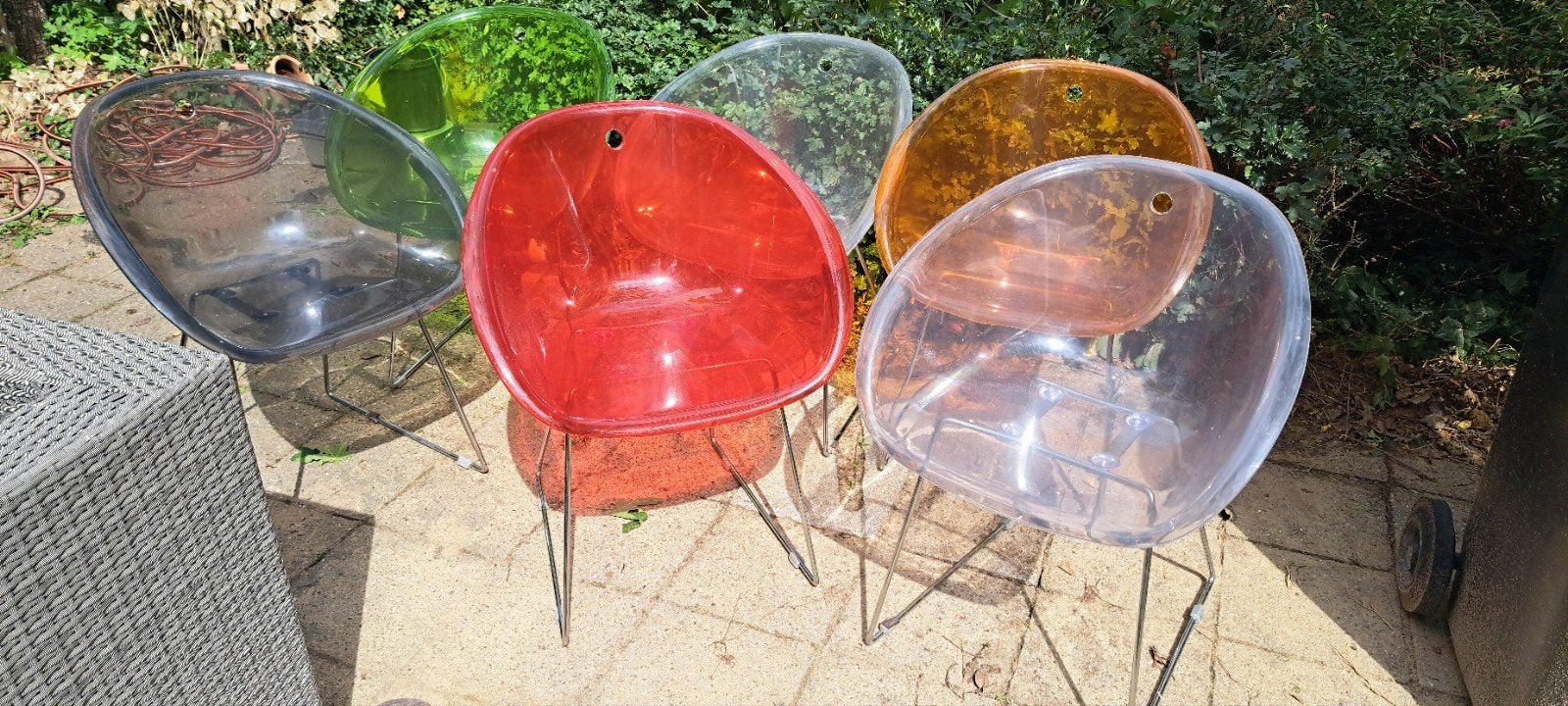 6 Pedrali Gliss 921 kuipstoeltjes, Ophalen, Gebruikt, Overige kleuren, Vijf, Zes of meer stoelen