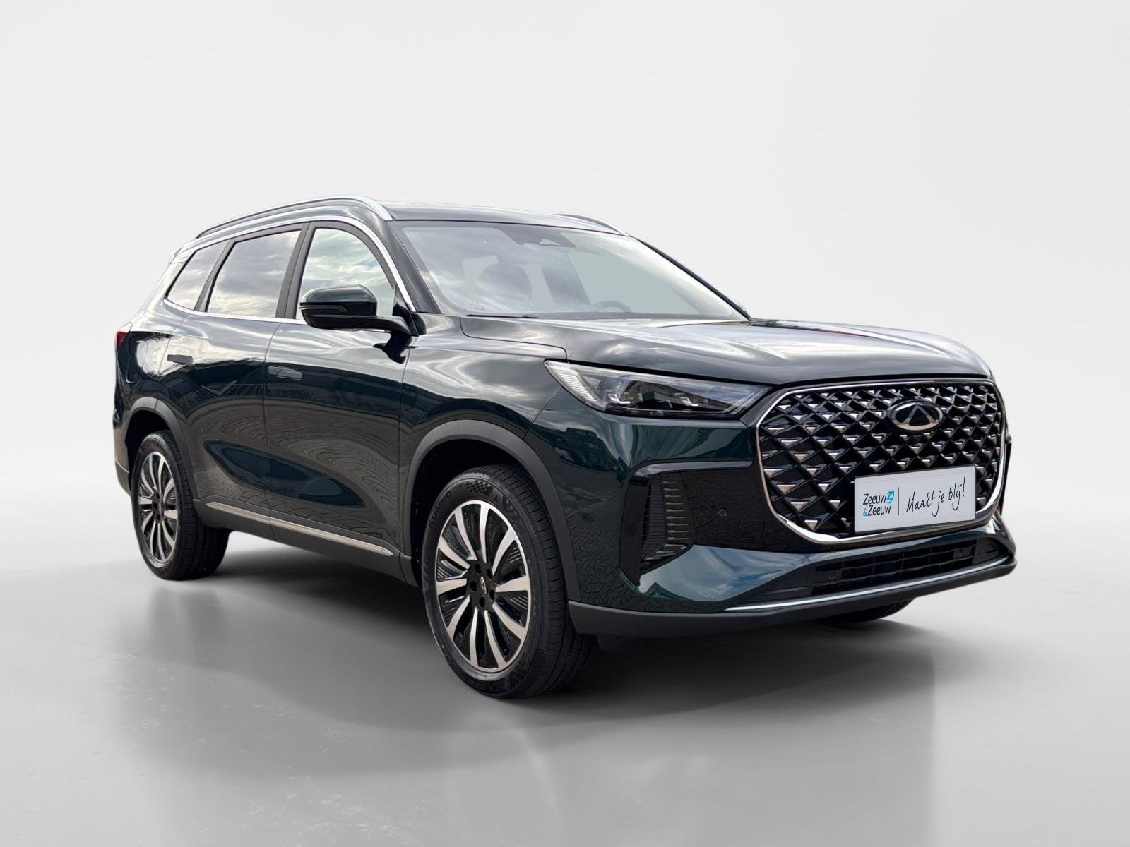 Chery Tiggo 8 1.5TGDI PHEV UNIQUE | 7 Zitter | AURORA GREEN, Auto's, 4 cilinders, Met garantie (alle), 7 stoelen, Plug-in hybride
