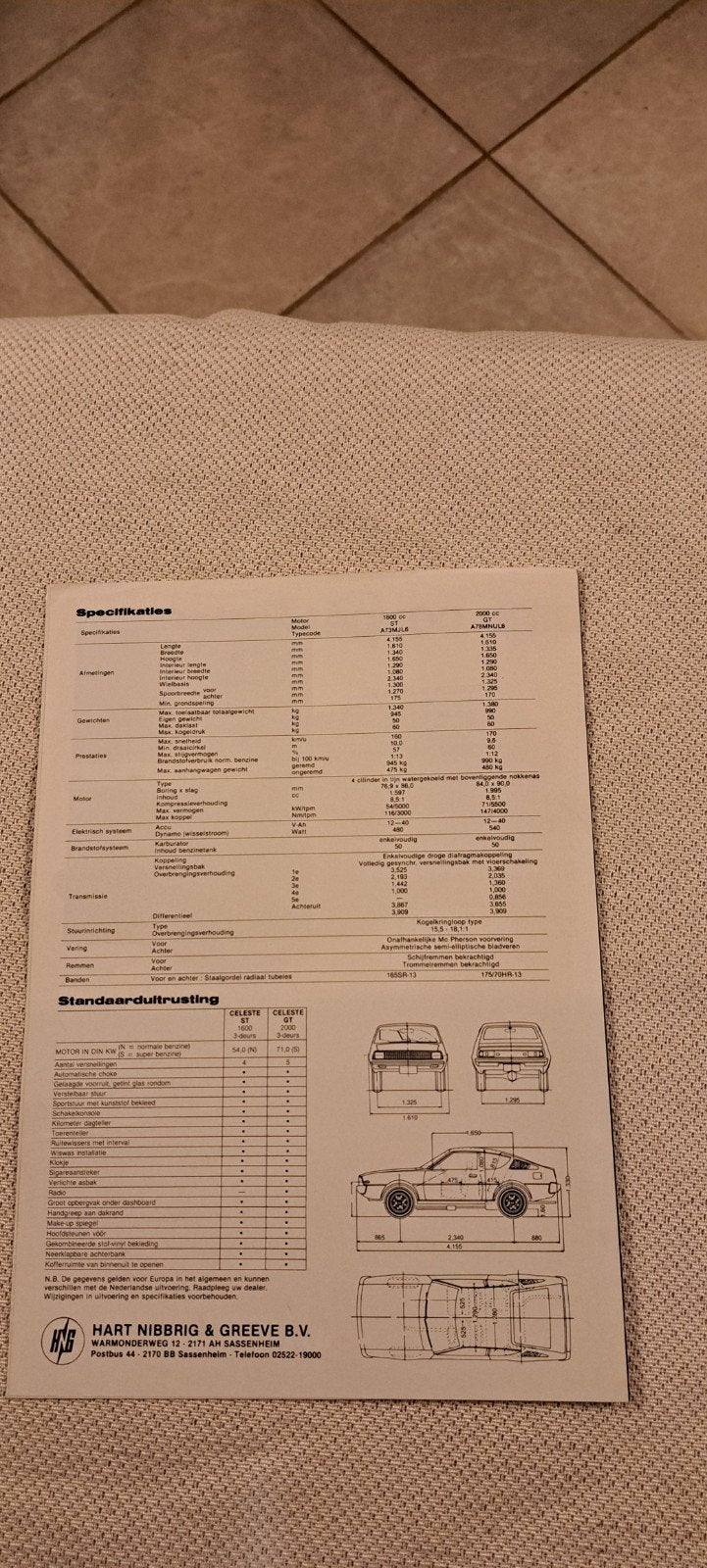 mitsubishi celeste brochure 1980, Ophalen of Verzenden, Zo goed als nieuw, Mitsubishi