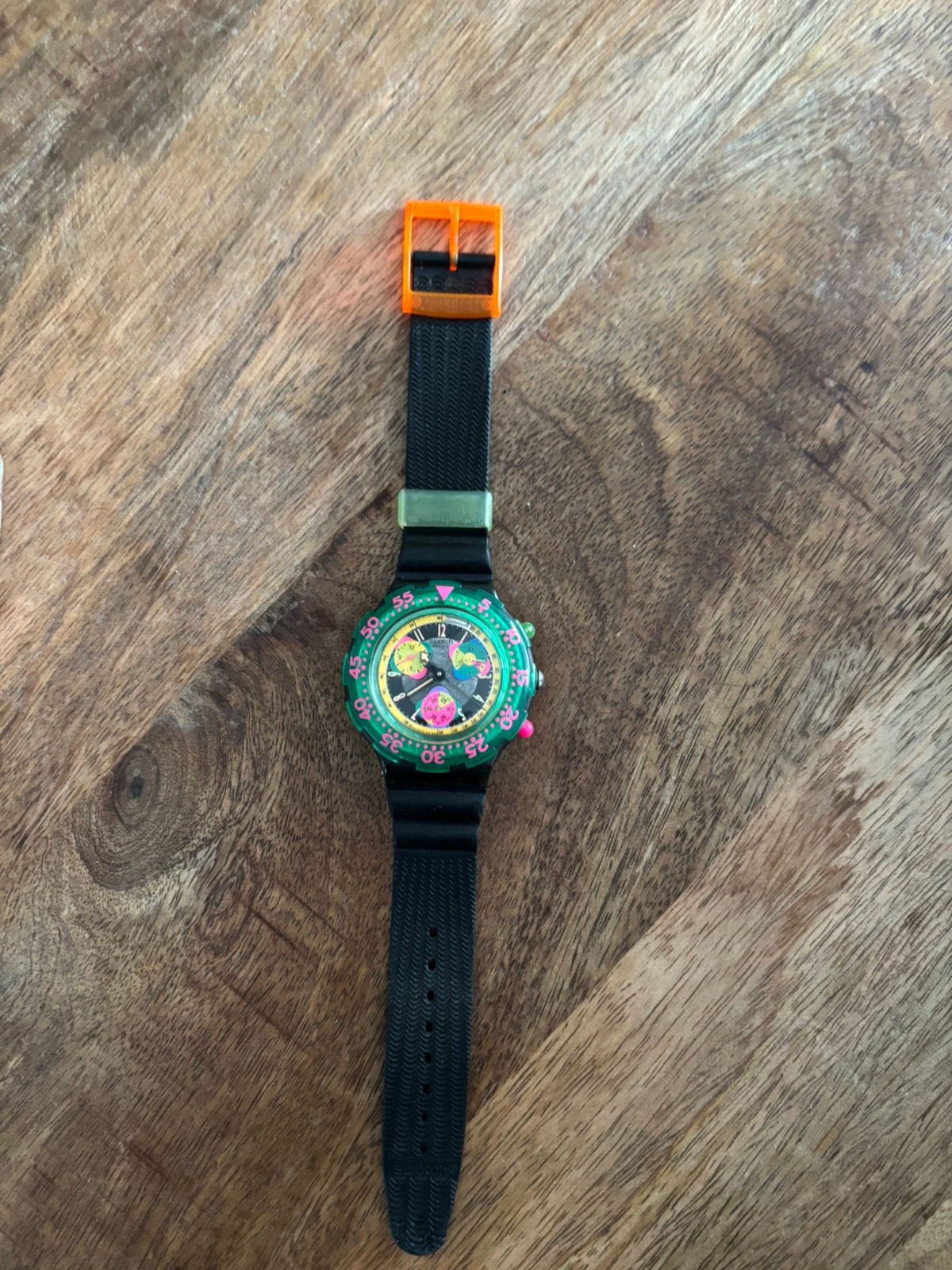 Swatch Aqua Chrono "Seppia" SBM102 - Vintage 1994, Ophalen of Verzenden, Overige typen