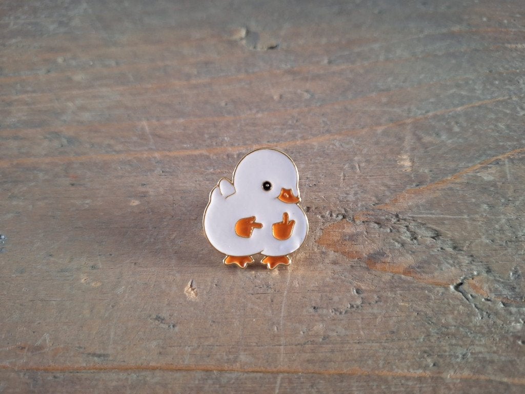 1 Pin van een grappig eendje te koop, Verzamelen, Speldjes, Pins en Buttons, Nieuw, Speldje of Pin, Dier of Natuur, Ophalen of Verzenden