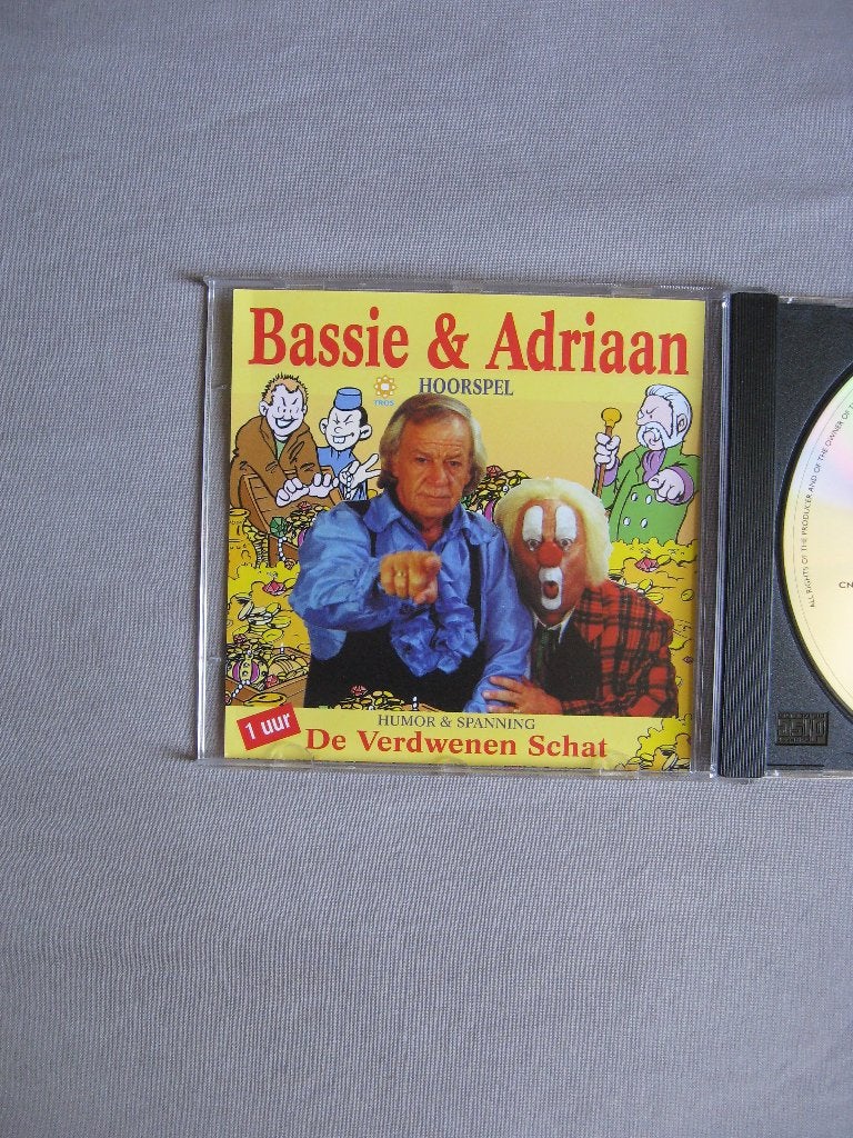 Bassie & Adriaan hoorspel De verdwenen Schat (evt. + boek), 6 tot 9 jaar, Luisterboek, Ophalen of Verzenden, Zo goed als nieuw