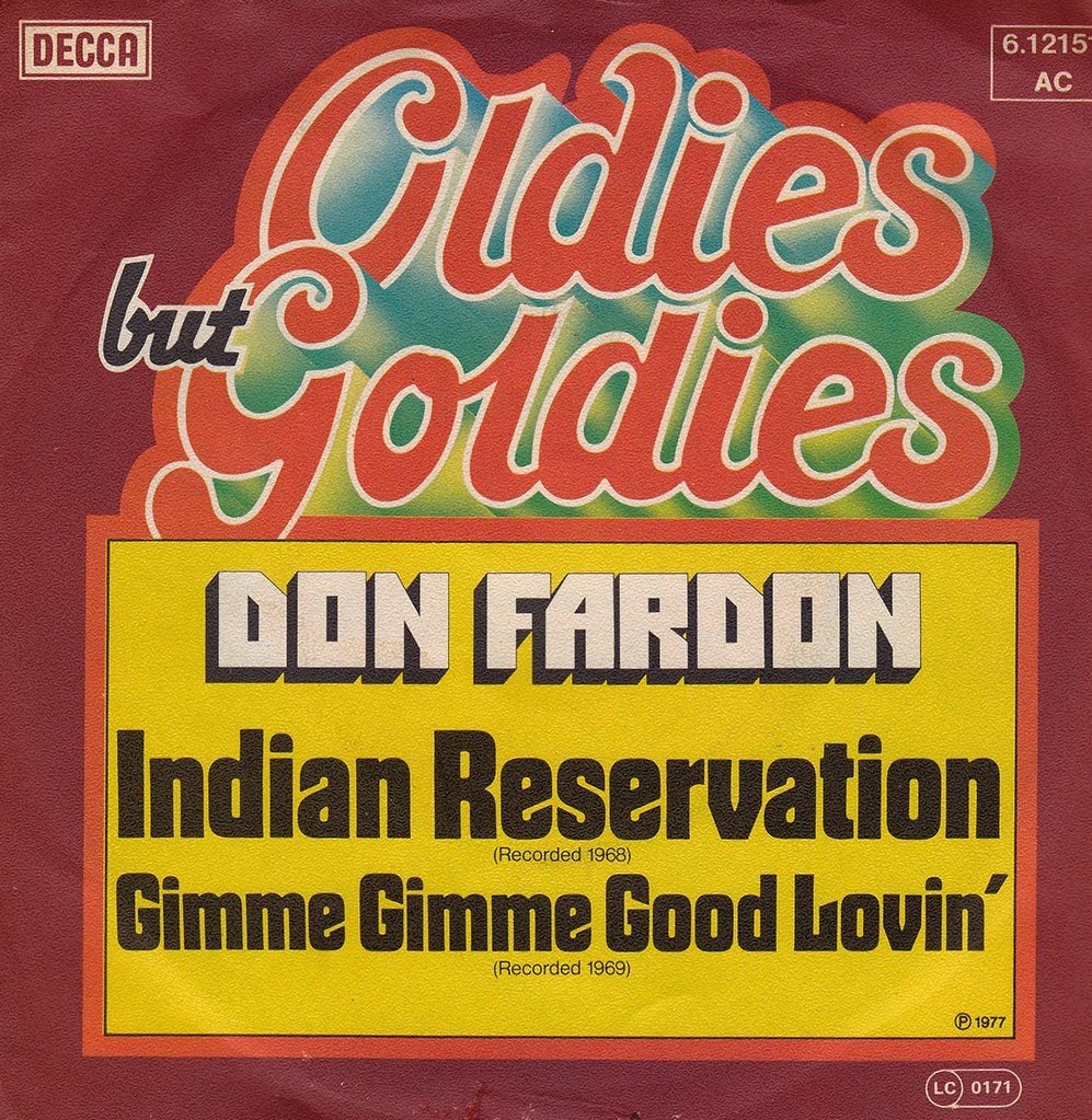 Don Fardon - Indian Reservation 7", Ophalen of Verzenden, Zo goed als nieuw, 7 inch, Pop