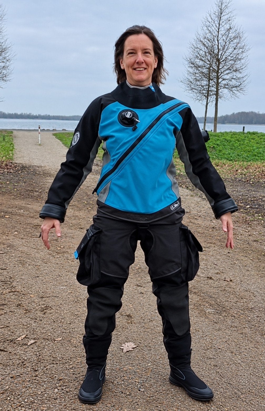 Santi droogpak ElitePlus M/L ladies,  zo goed als nieuw, Watersport en Boten, Ophalen, Duikpak