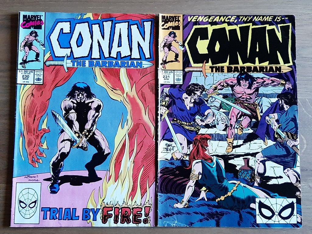 Conan the Barbarian (1970 Marvel) #230 & 231, Meerdere comics, Ophalen of Verzenden, Gelezen, Amerika