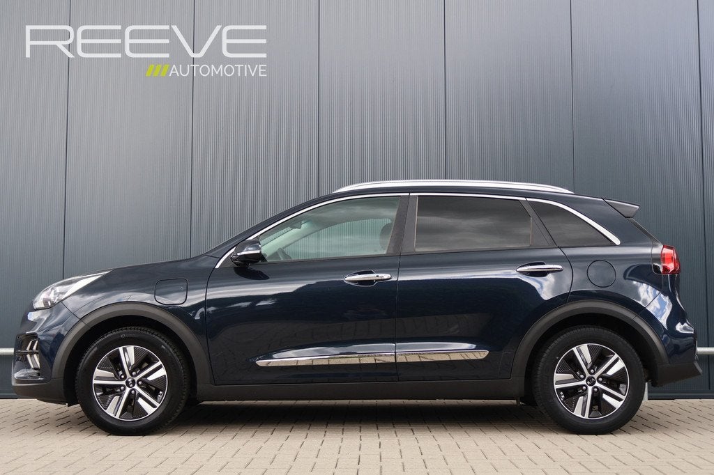 Kia Niro 1.6 GDi PHEV DynamicPlusLine 1e eig. | Adapt. Cruis, Auto's, Kia, Gebruikt, Met garantie (alle), Blauw, Leder en Stof