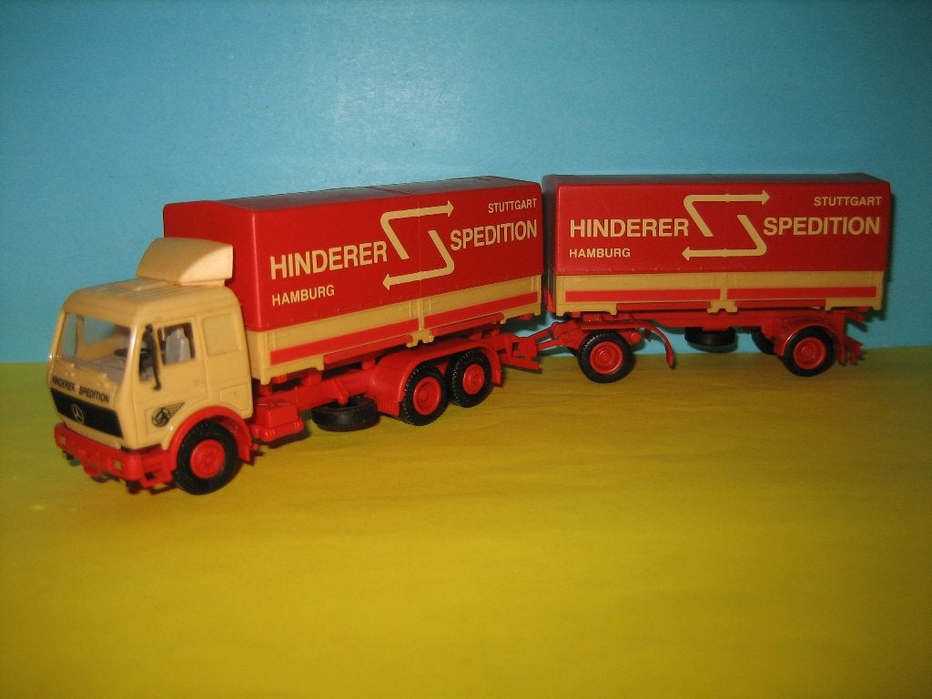 Hinderer  MERCEDES combi  Herpa, Ophalen of Verzenden, Zo goed als nieuw, Bus of Vrachtwagen, Herpa
