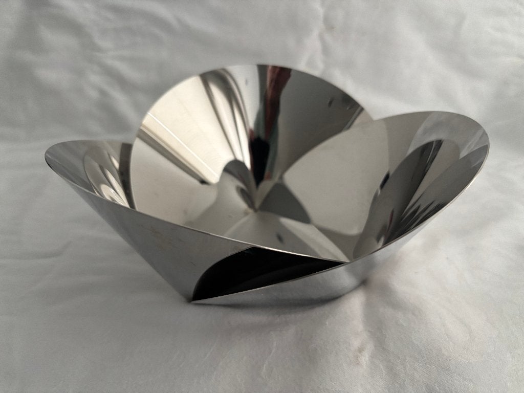 Alessi Harmonic schaal ontwerp Abi Alice, 22 cm rvs., Overige typen, Zilver, Ophalen of Verzenden, Zo goed als nieuw