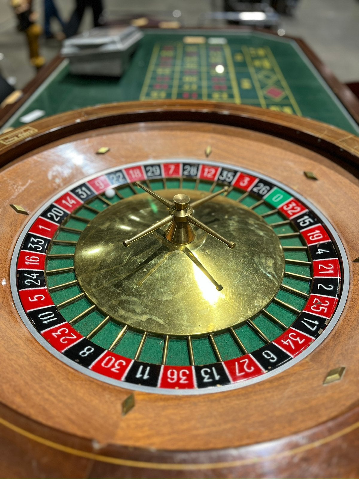 Ultra coole vintage Roulette tafel en wiel (Caro Parijs), Ophalen