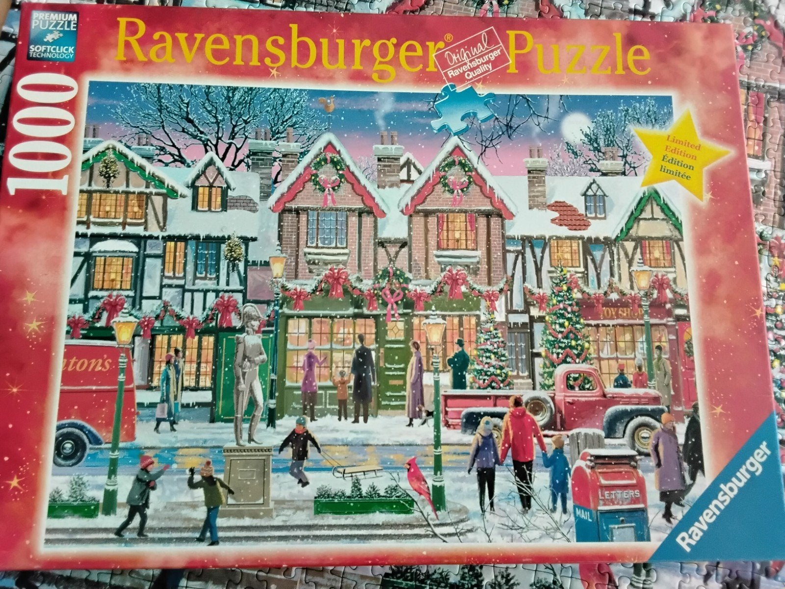RAVENSBURGER KERST PUZZEL 1000 STUKJES, Ophalen of Verzenden, 500 t/m 1500 stukjes, Gebruikt