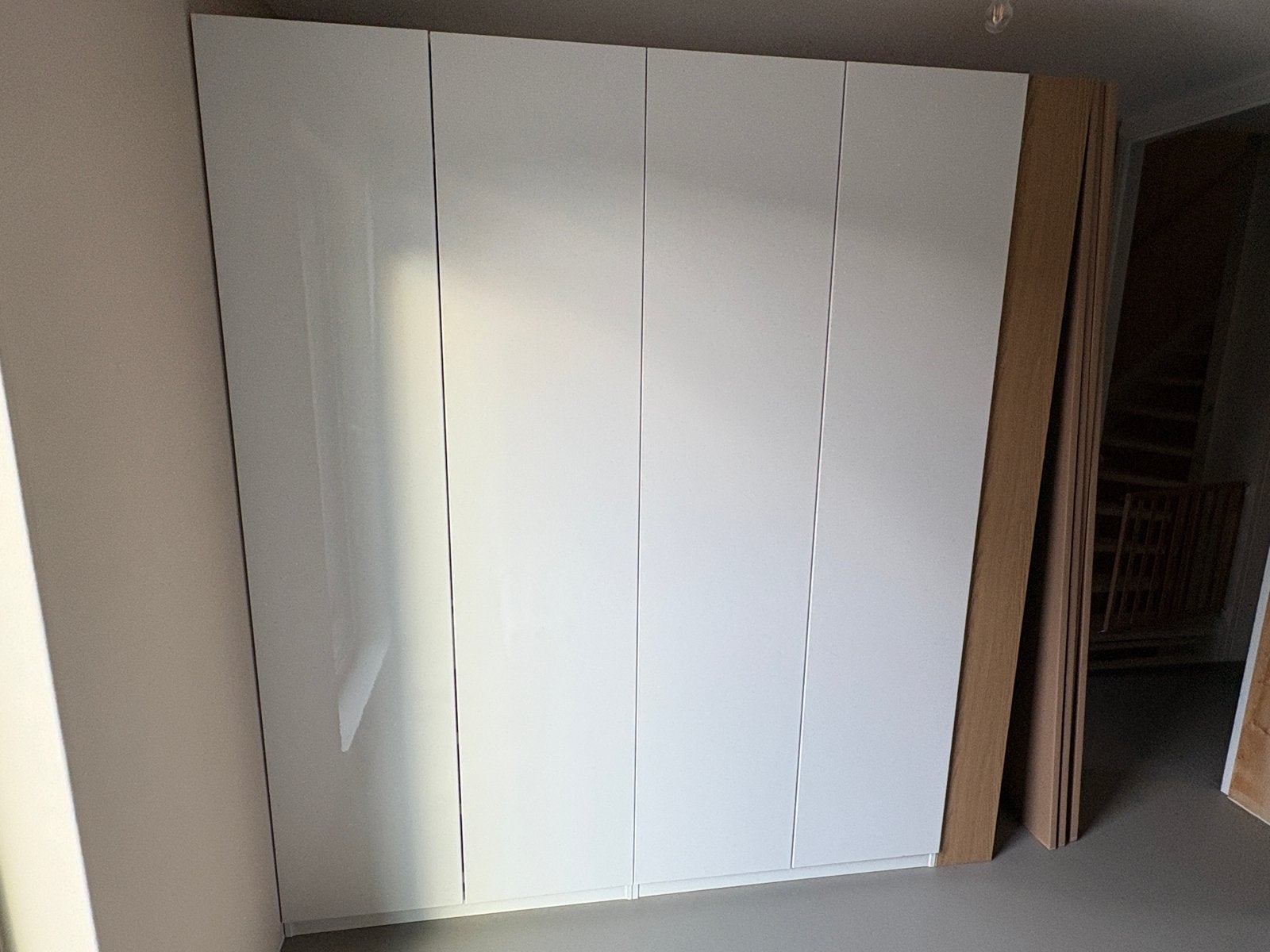 Set van 4 IKEA PAX deuren hoogglans wit 50x229 cm, Ophalen, Gebruikt, 200 cm of meer, 50 tot 100 cm