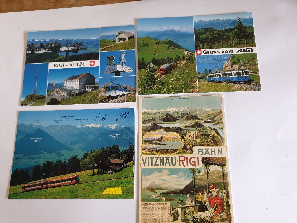 2852 zwitserland rigi 4 kaarten, Verzenden, 1980 tot heden, Frankrijk