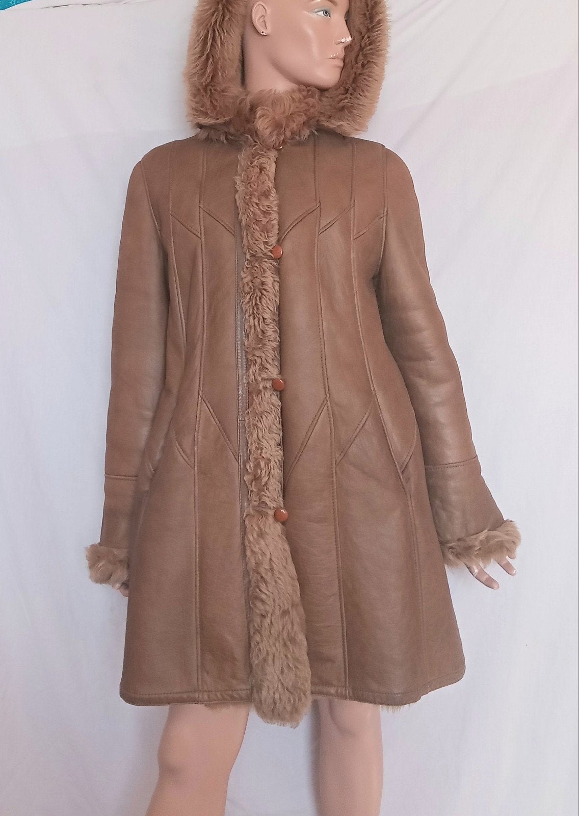BRECO'S THE BEST ORIGINAL SHEARLING ITALY  Lammy  Maat 42 -, Ophalen of Verzenden, Zo goed als nieuw, Maat 42/44 (L), Beige