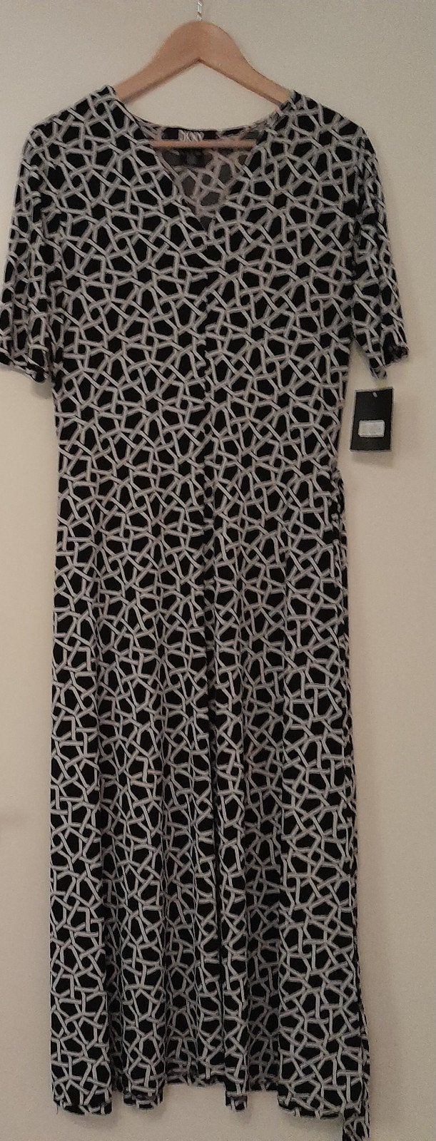 Nieuwe DKNY jurk met print, maat M, Maat 38/40 (M), Zwart, DKNY, Nieuw