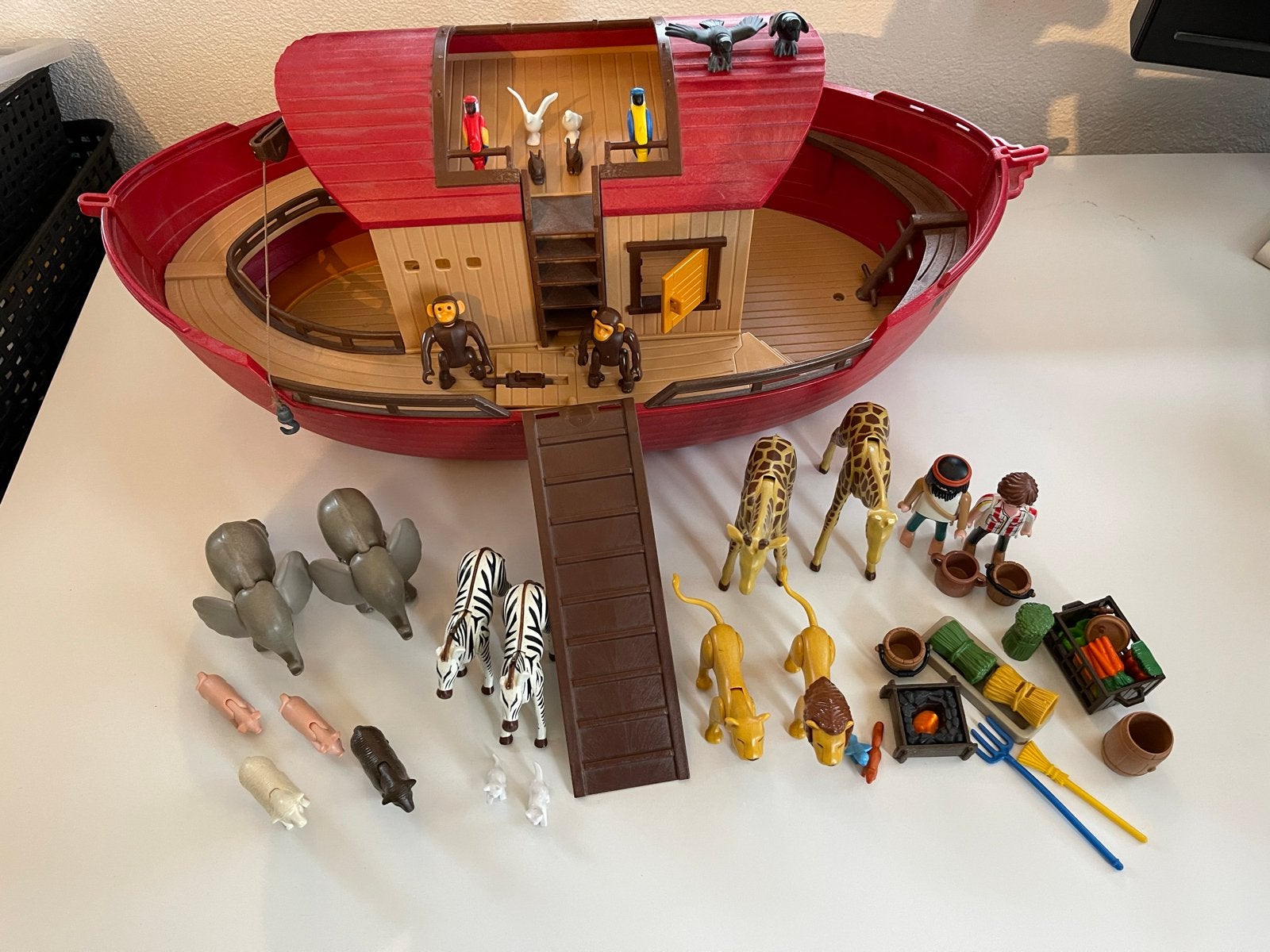Playmobil Ark van Noach met veel dieren en figuren, Ophalen of Verzenden, Gebruikt