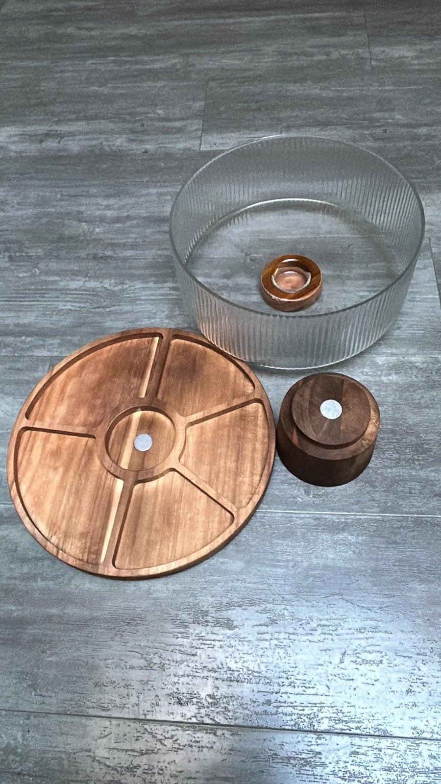 Glazen stolp voor taart en borrelplank, Glas, Ophalen of Verzenden, Nieuw, Met plateau